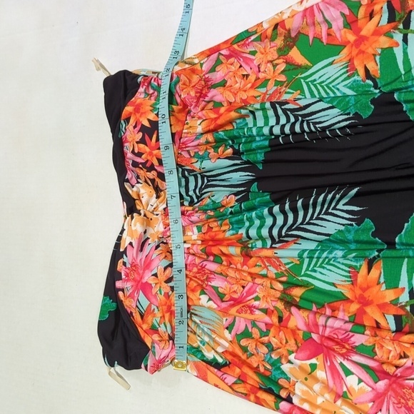 Silvergate Women's Floral Strapless Bathing Suit Cover-Up Size Medium - Picture 4 of 7